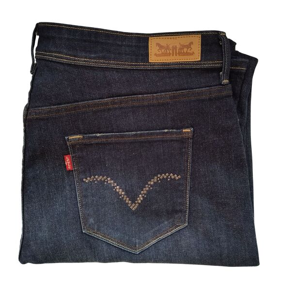 Levi's 512 Jeans Women's 18M Blue Perfectly Shaping Bootcut Stretch Denim 35x32 - Picture 3 of 6